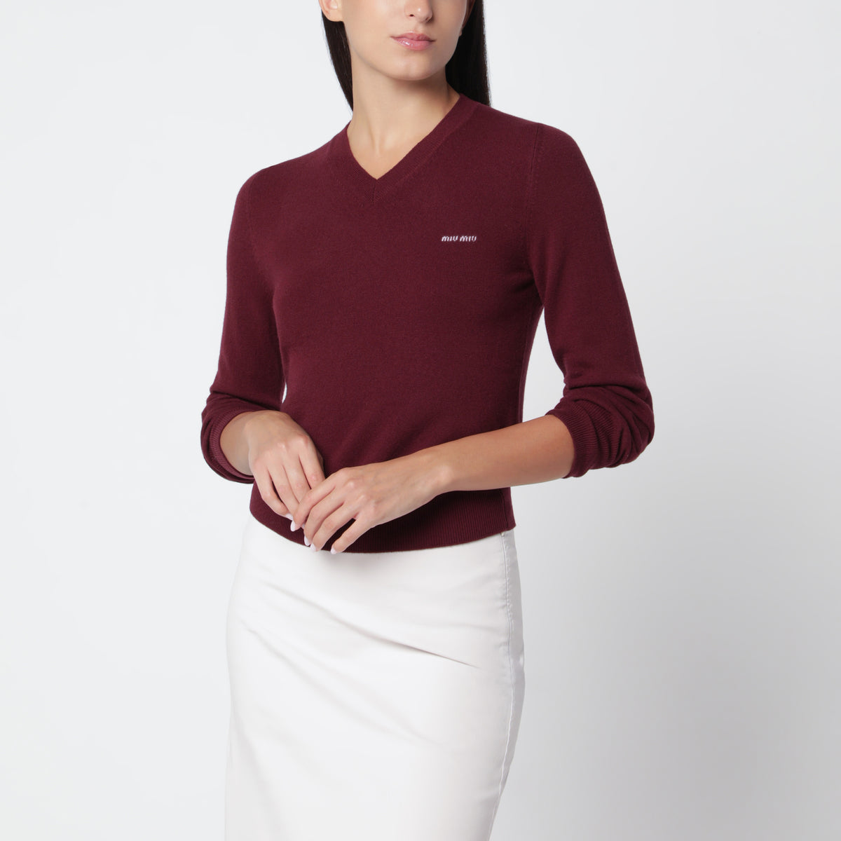 Amaranto V-neck wool sweater