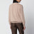 Maglia a collo alto albino e blu in cashmere