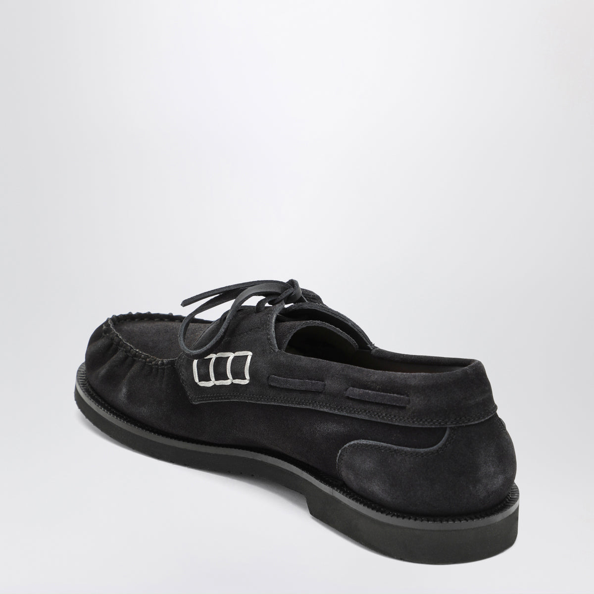 Midnight blue suede loafers