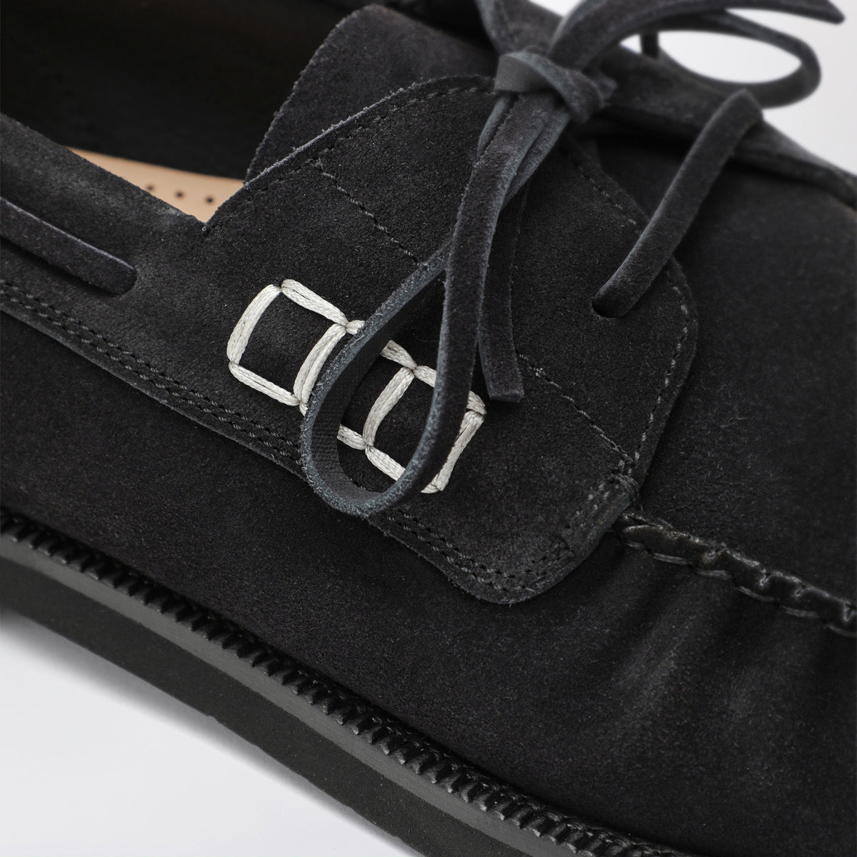 Midnight blue suede loafers