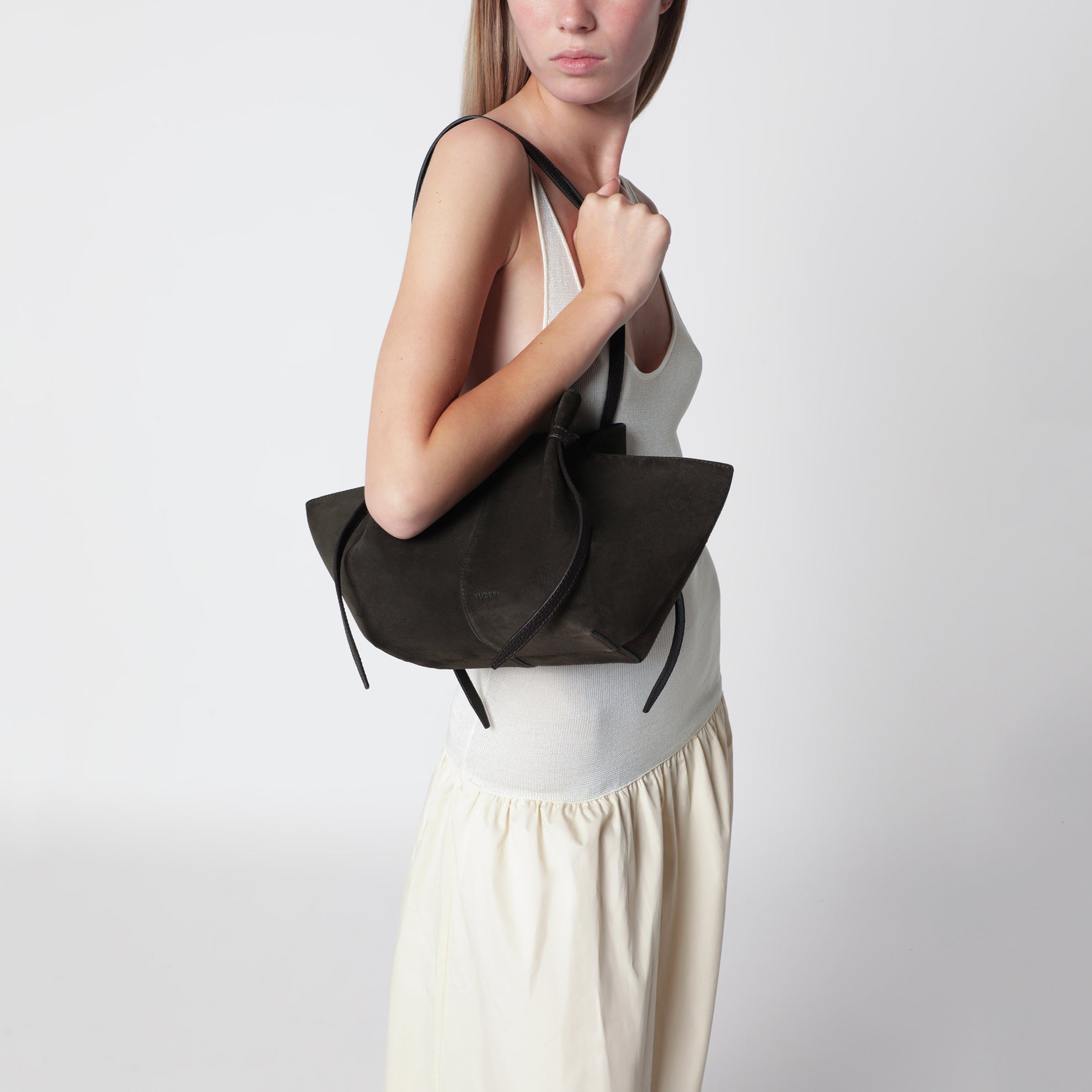 Mochi Bag in Ganache Suede Leather