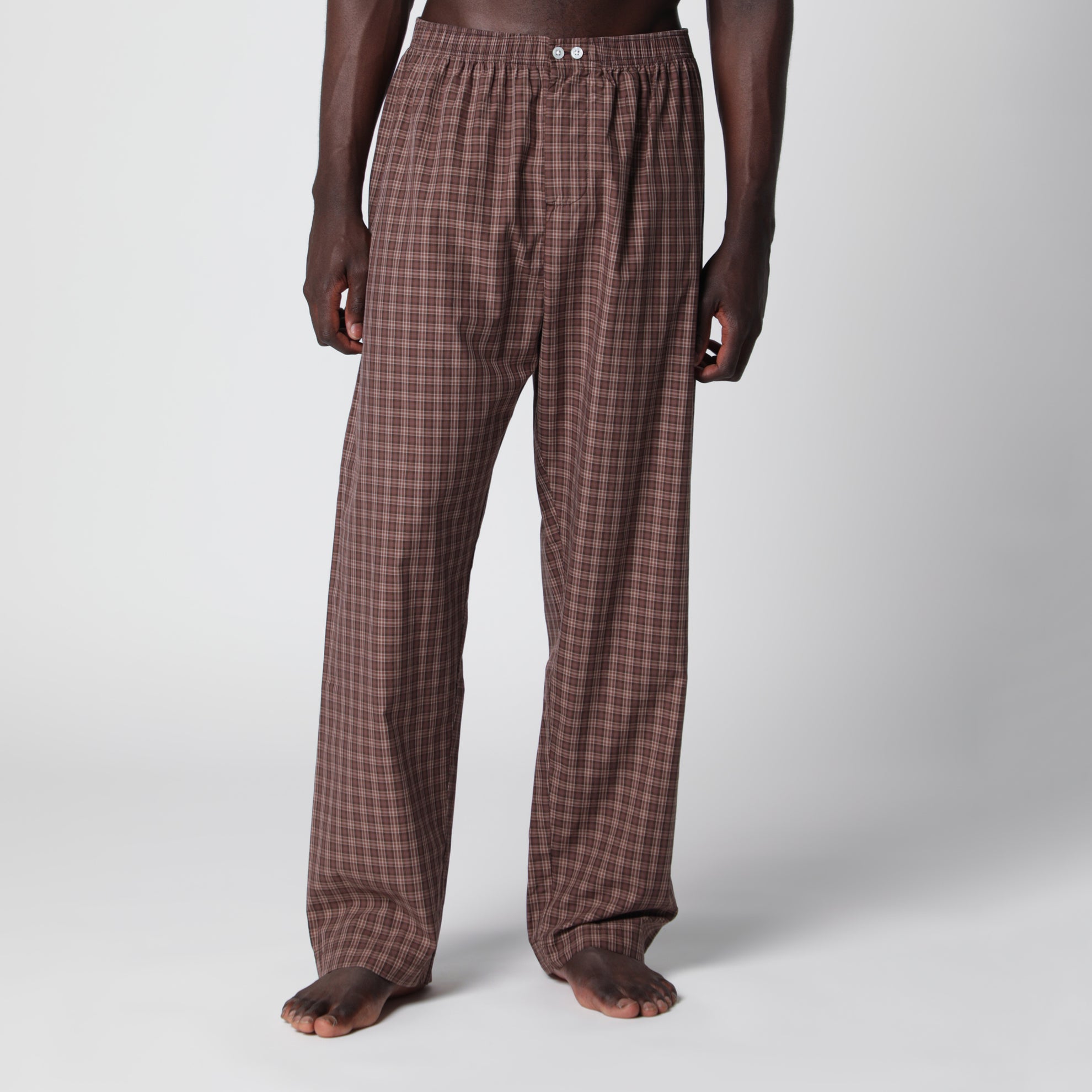 Pantalone pigiama in cotone color Serra motivo check