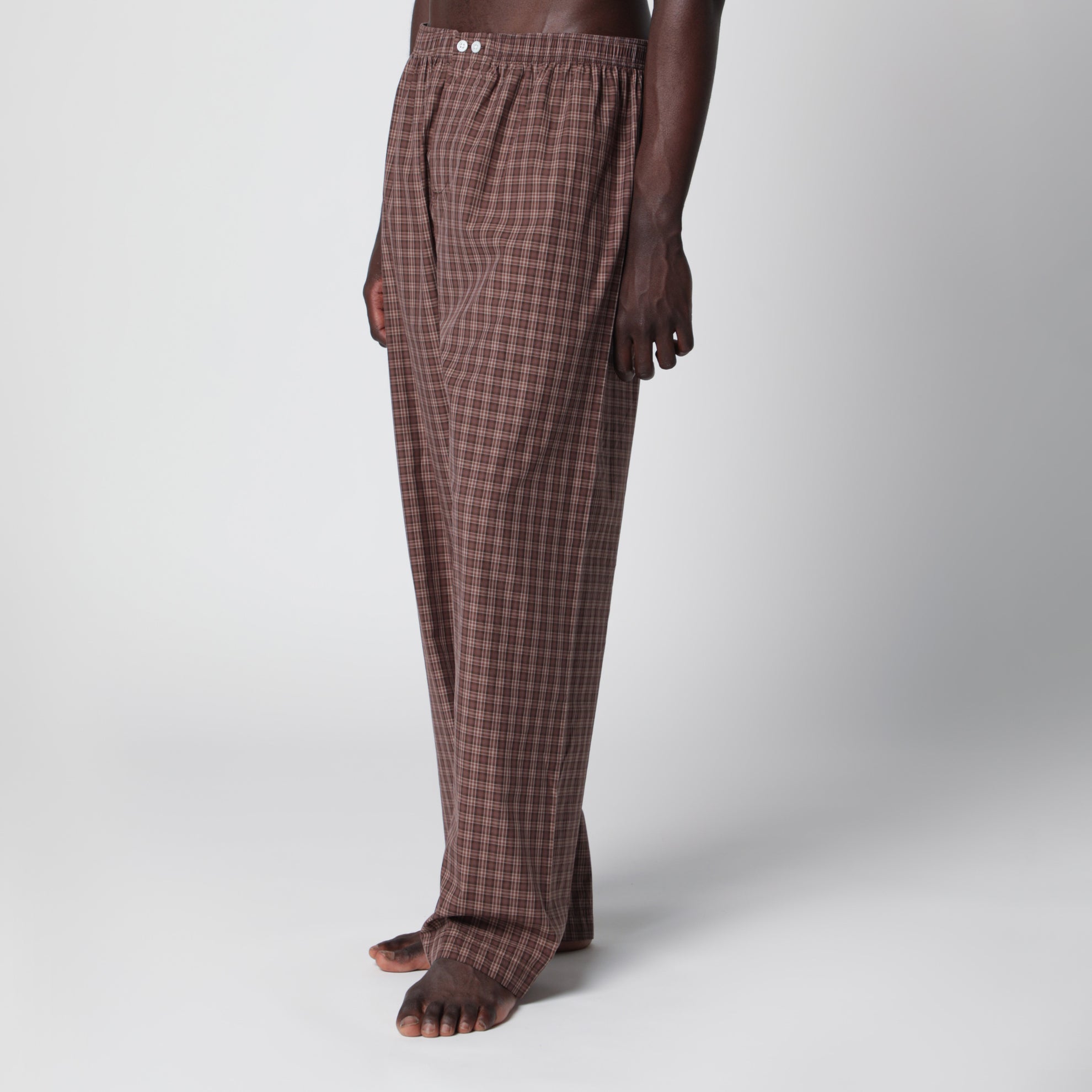 Pantalone pigiama in cotone color Serra motivo check