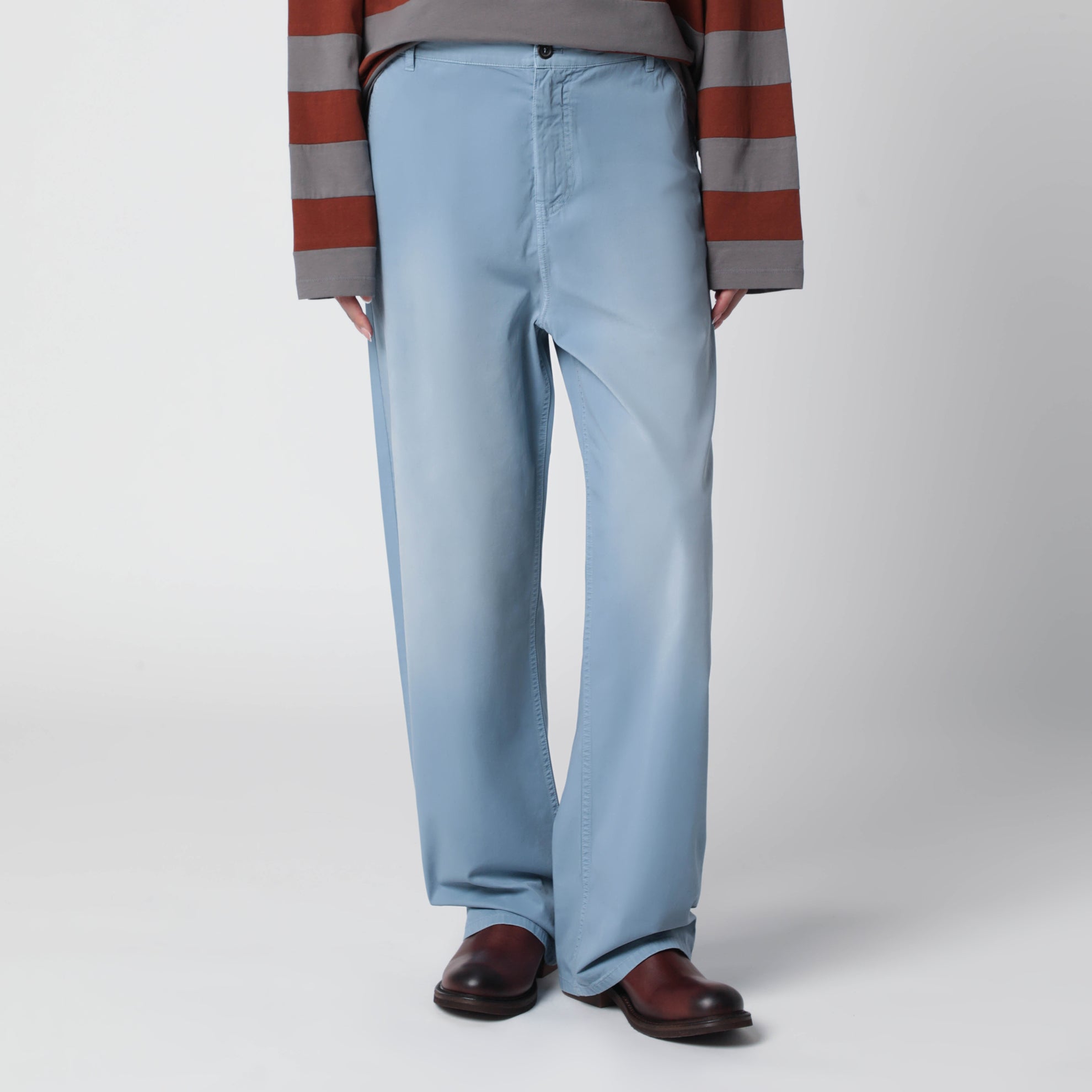 Pantalone tinto capo in twill di cotone Astrale
