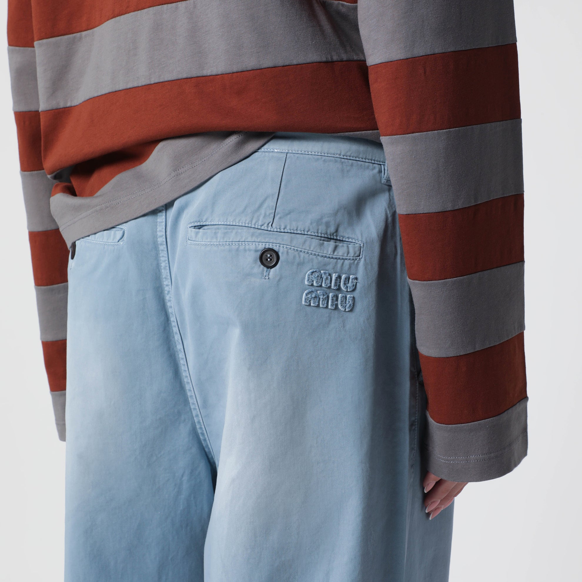 Pantalone tinto capo in twill di cotone Astrale
