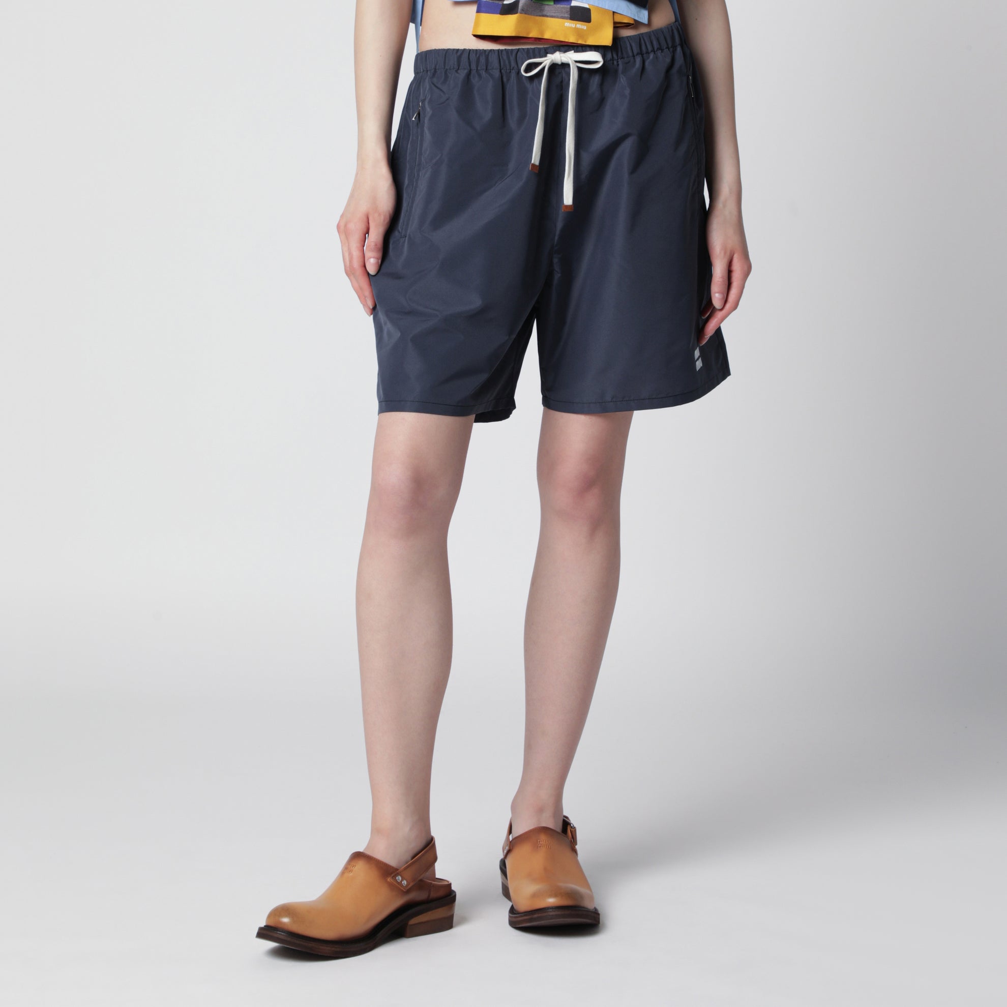 Tec Fabric windproof bermuda shorts in blue