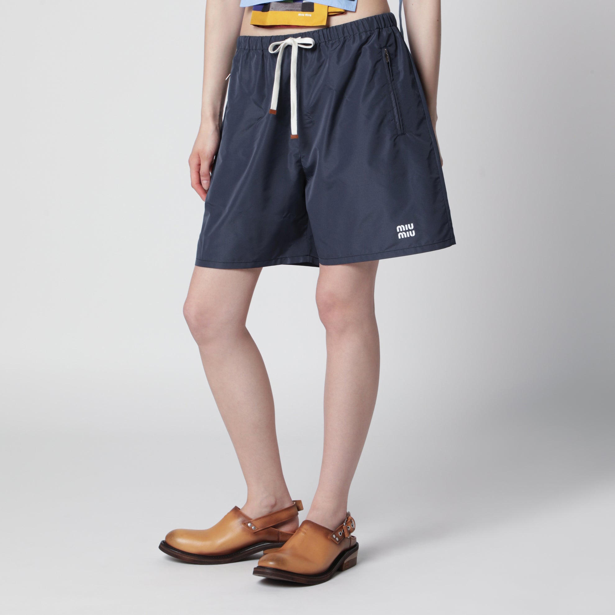 Tec Fabric windproof bermuda shorts in blue