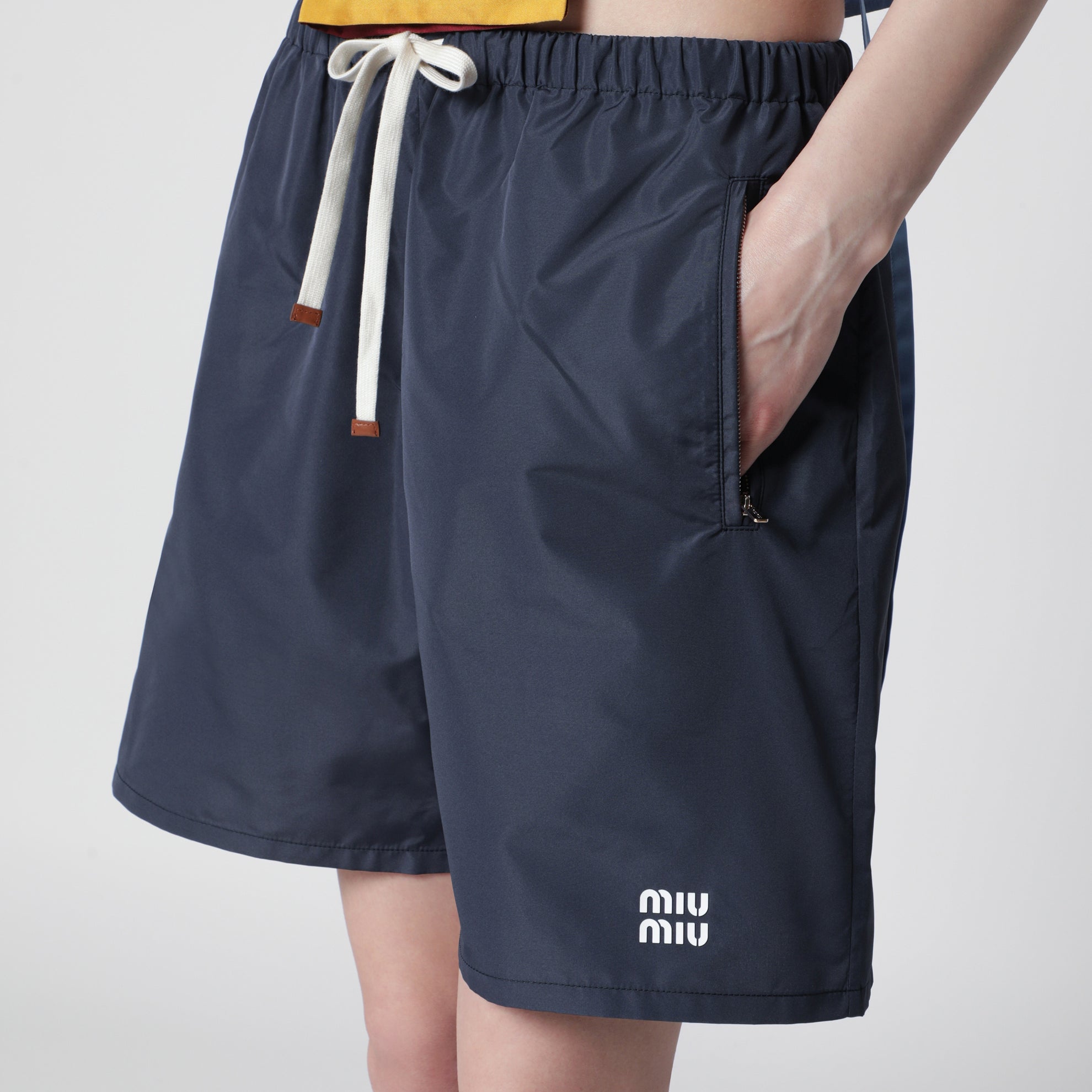 Tec Fabric windproof bermuda shorts in blue