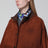 Blouson en daim d’agneau ciré couleur châtaigne