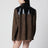 Suede leather jacket in mud color