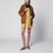 Blouson en daim ciré couleur cognac