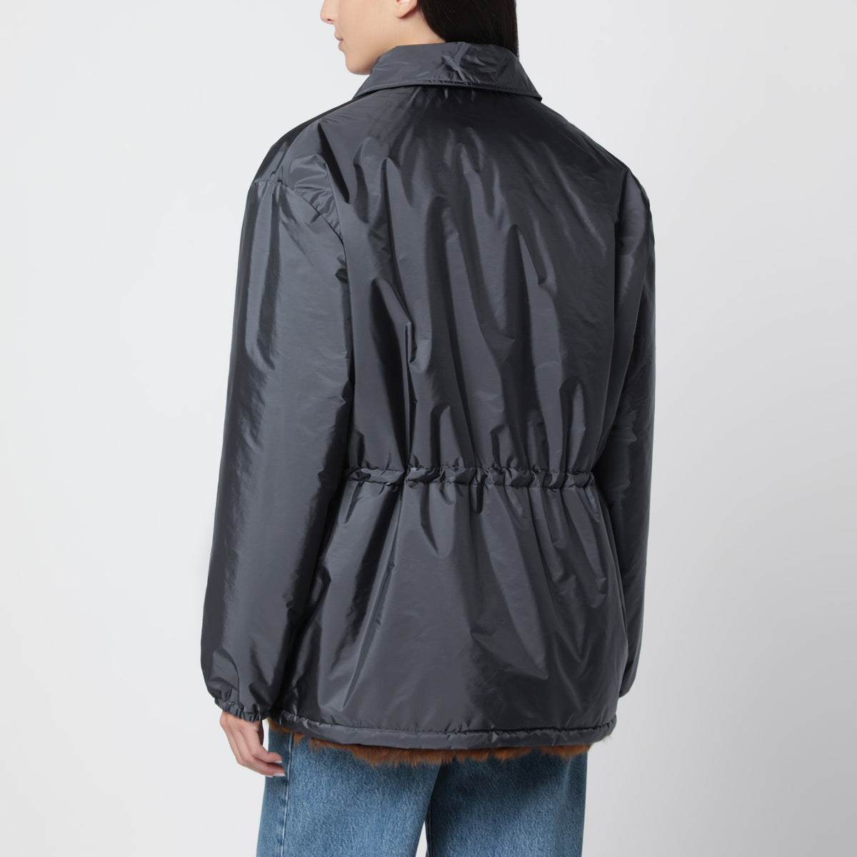 Ematite Blouson aus technischem Gewebe und Lammfell