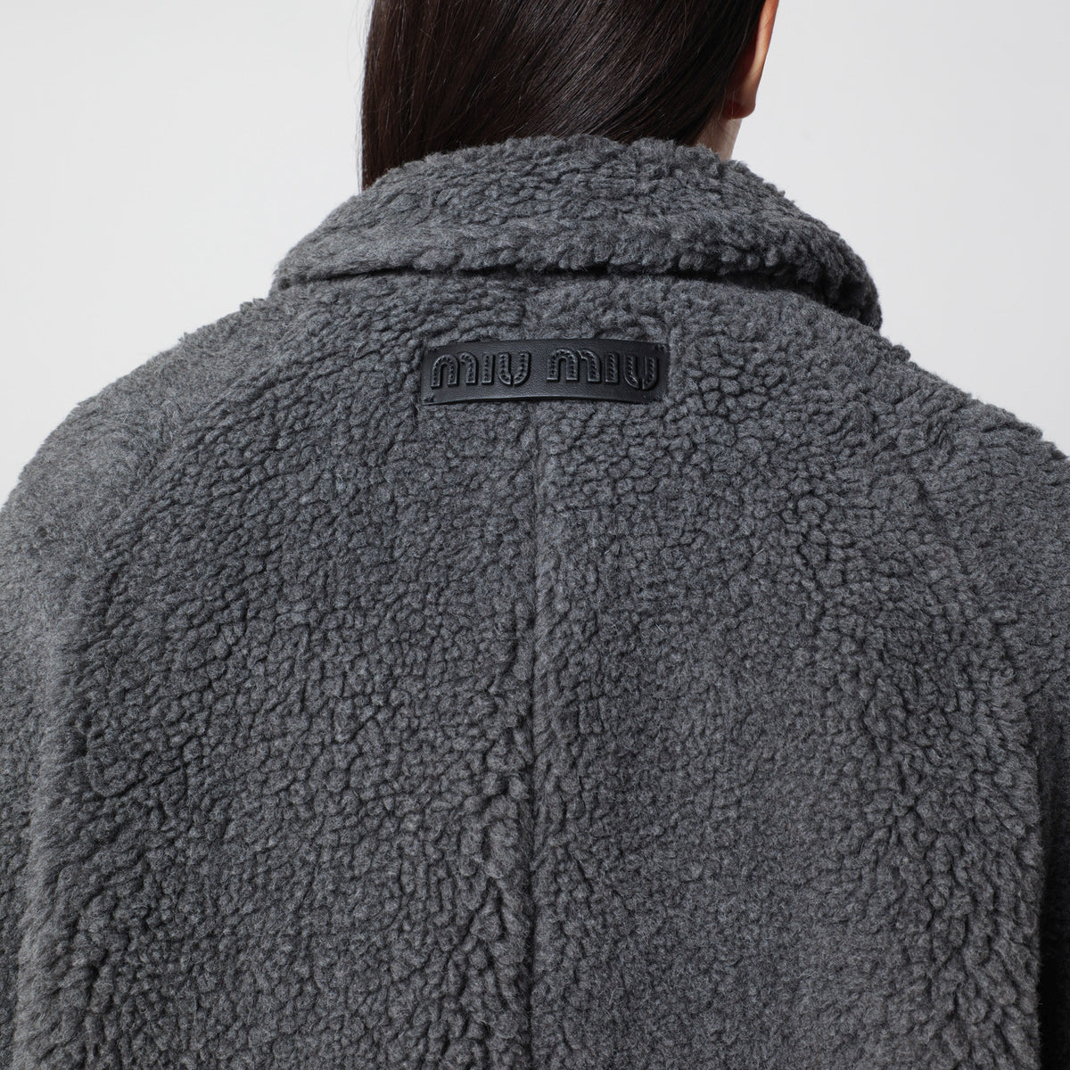 Slate Mantel aus Gewebe in Shearling-Optik