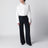 Pinstriped wool-blend trousers