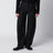 Black wool-blend trousers