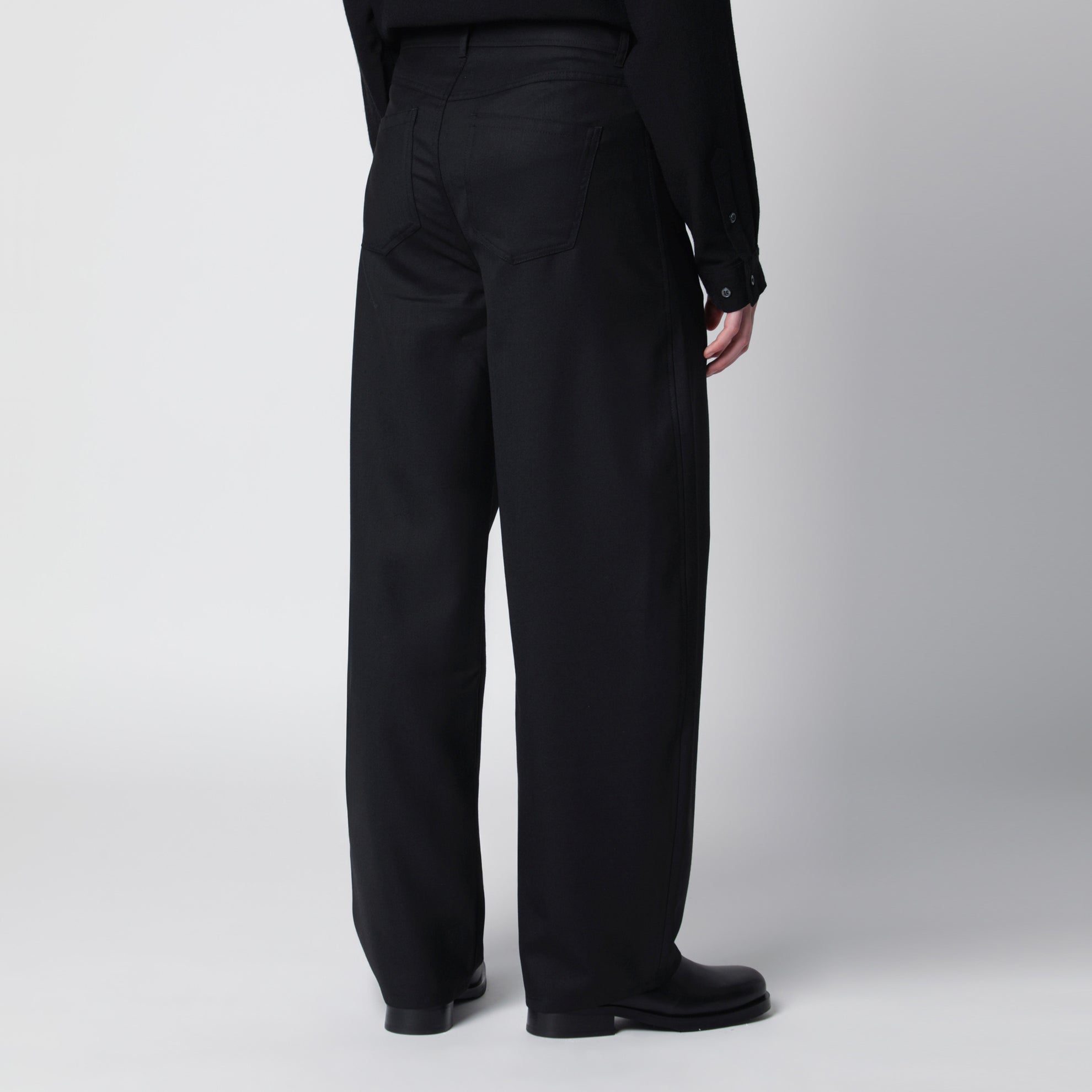 Schwarze Hose aus Wollmischung
