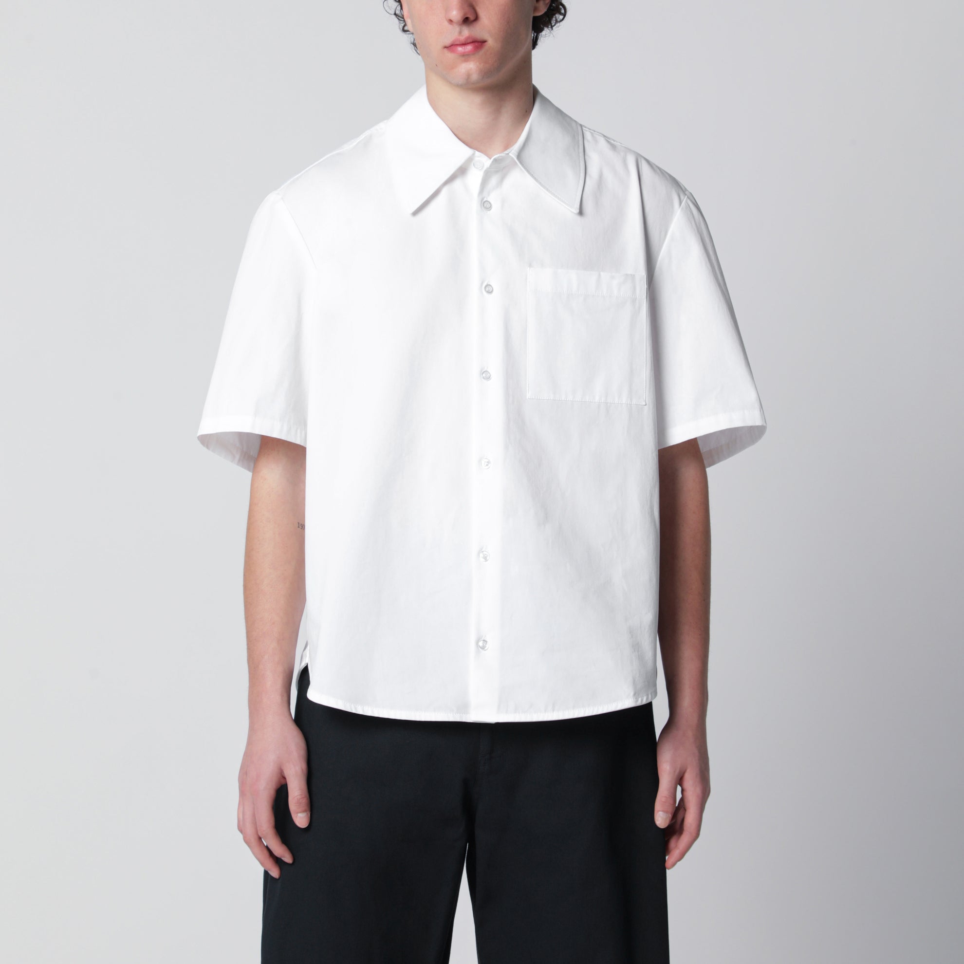 Waylon white cotton poplin shirt