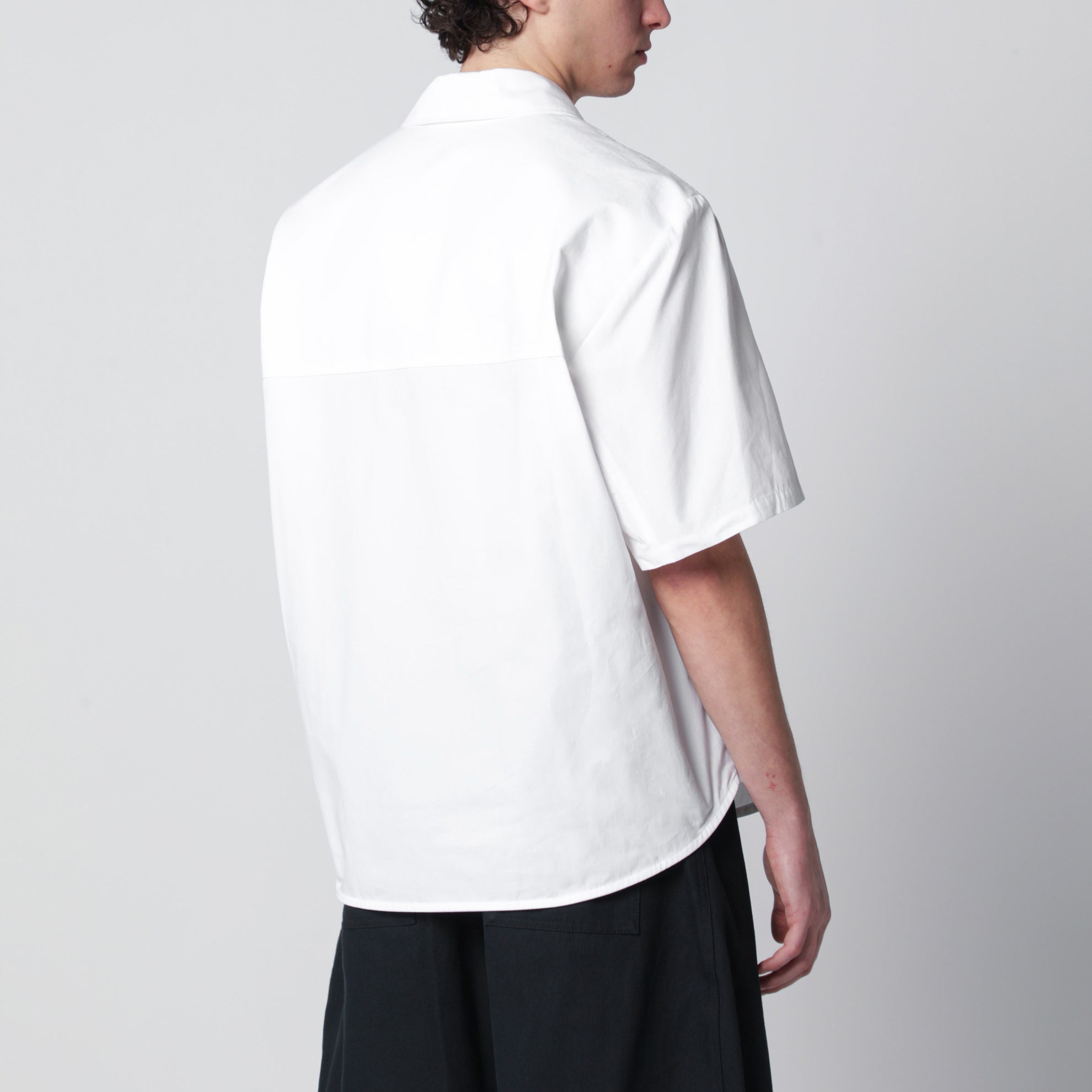 Waylon white cotton poplin shirt