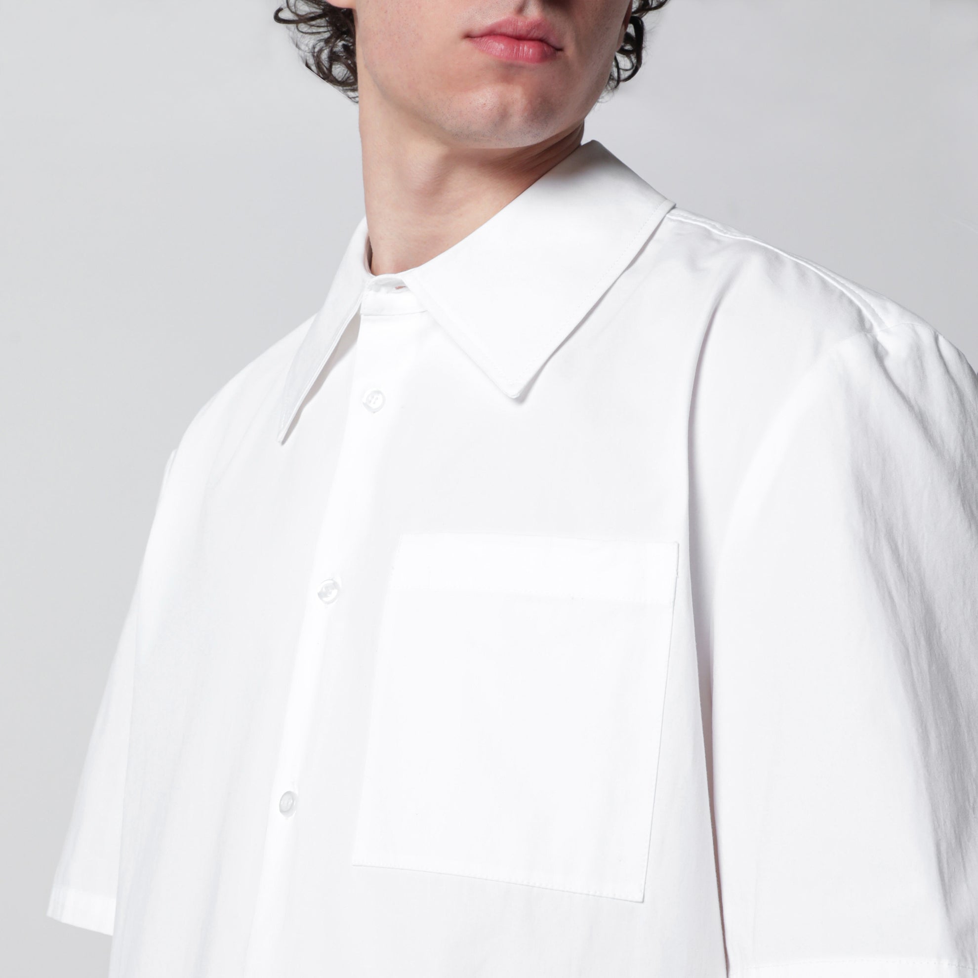 Waylon white cotton poplin shirt