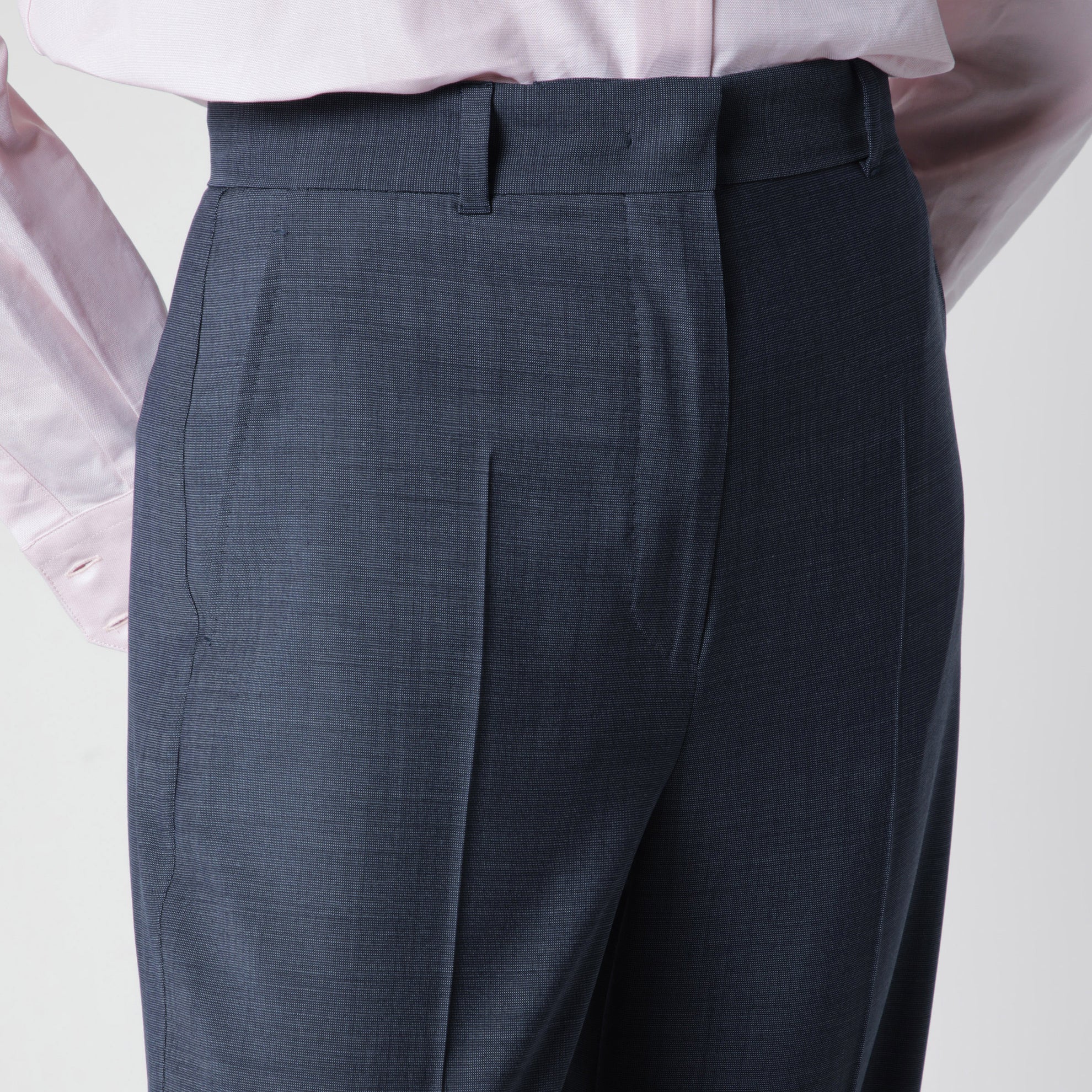 Pantalone classico in lana vergine blu