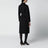 Cappotto nero con cintura