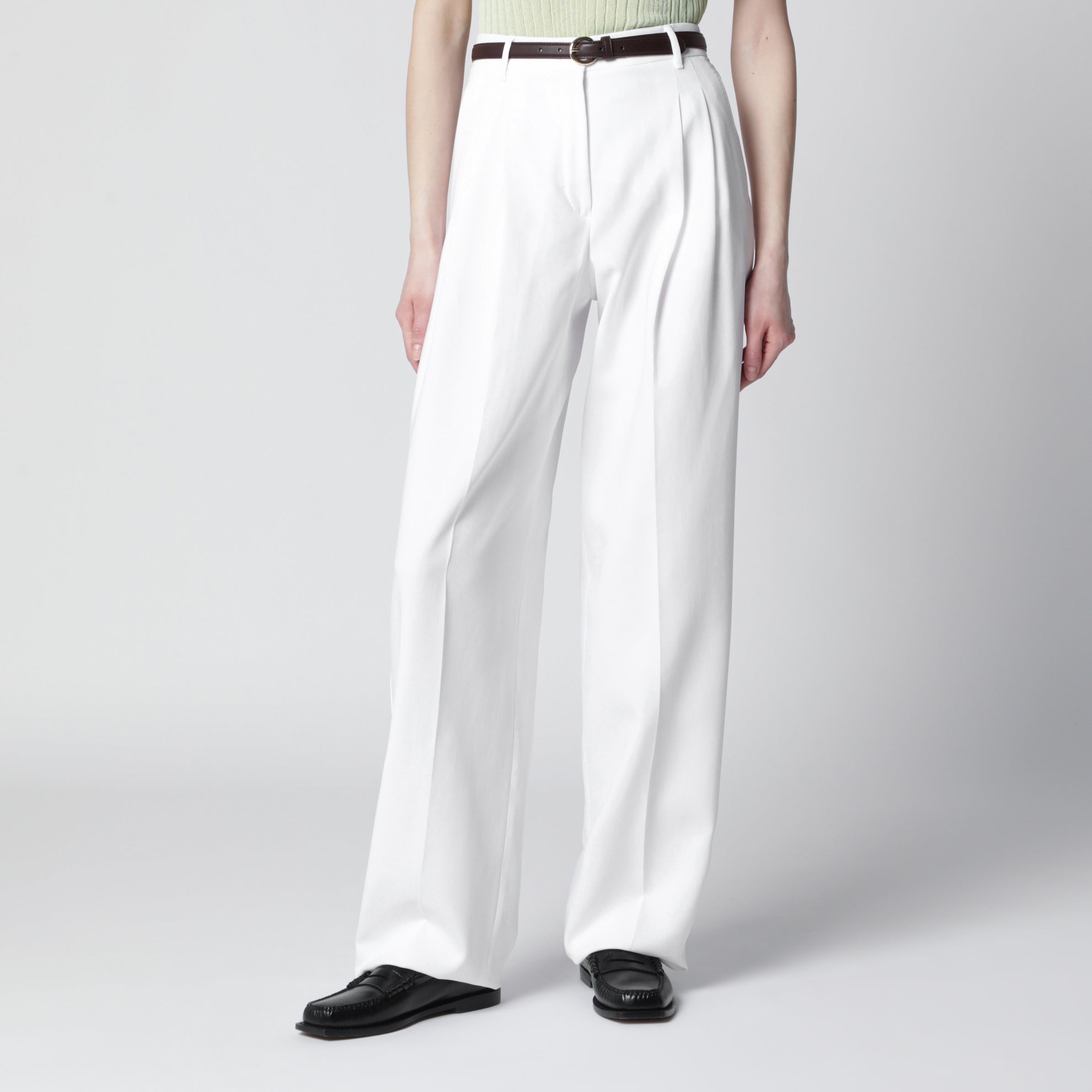 White cotton trousers