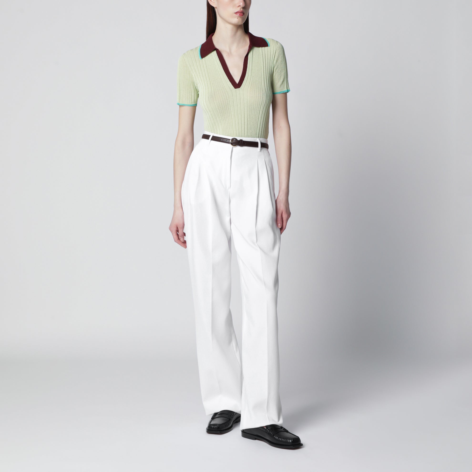White cotton trousers