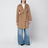 Manteau portefeuille camel en cachemire et laine