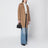 Manteau portefeuille camel en cachemire et laine