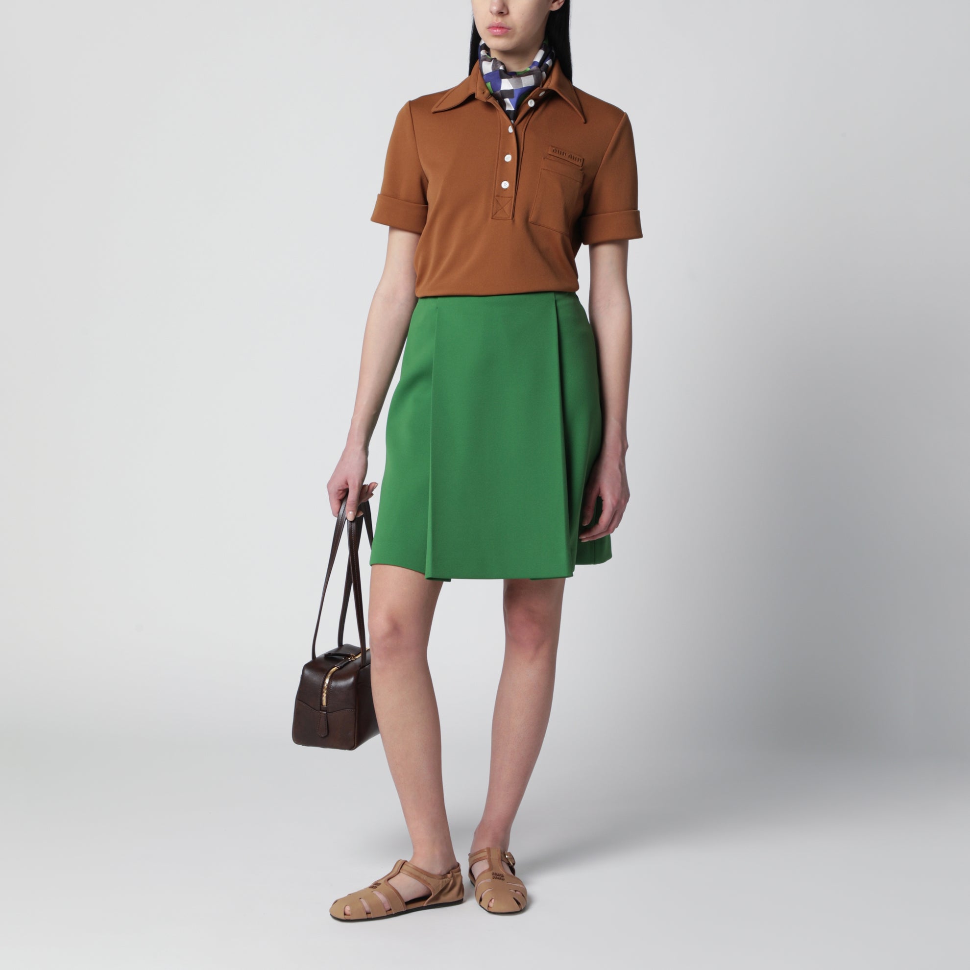 Polo couleur cannelle en jersey technique