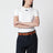 T-shirt bianca con patch logo