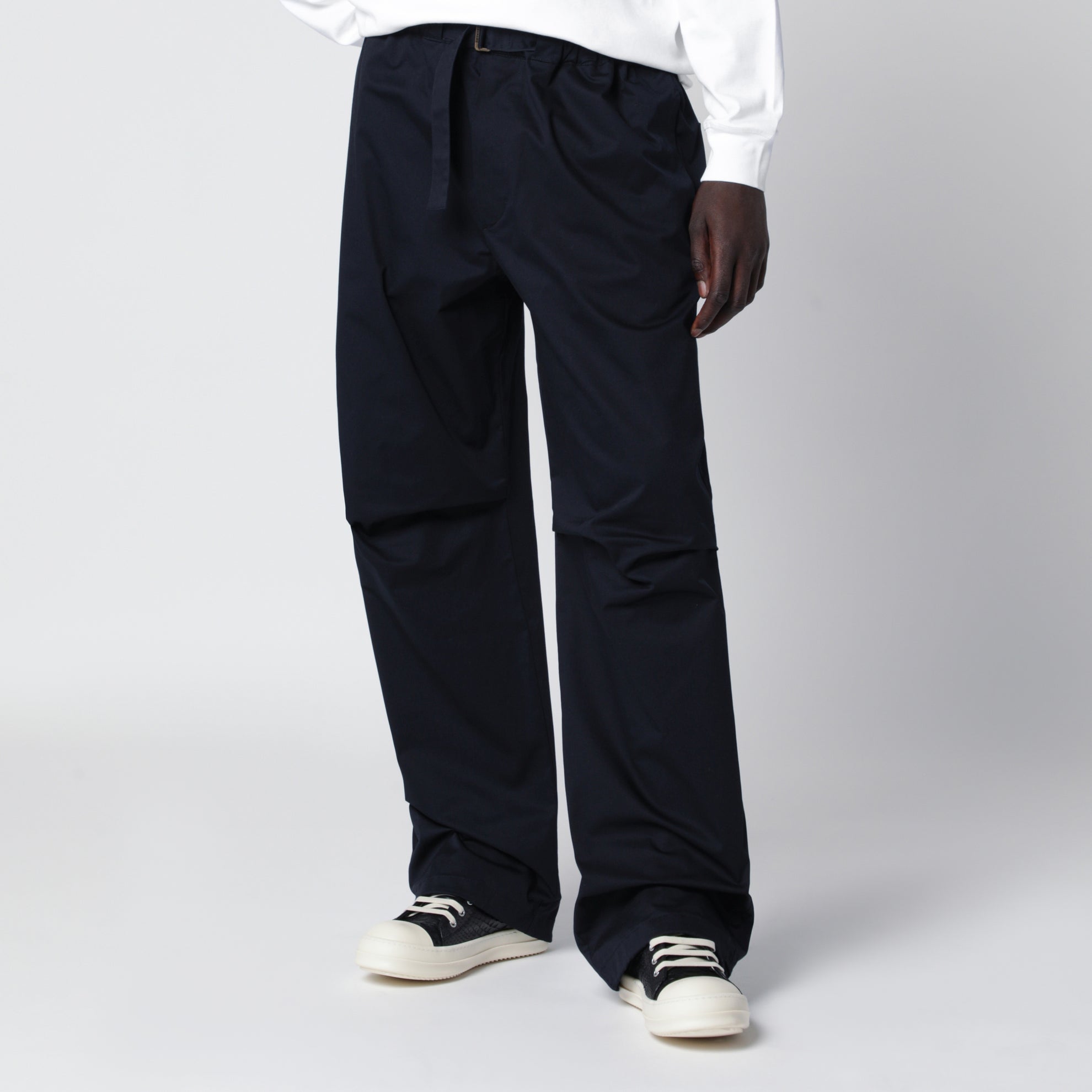 Jordan relaxed fit navy blue trousers