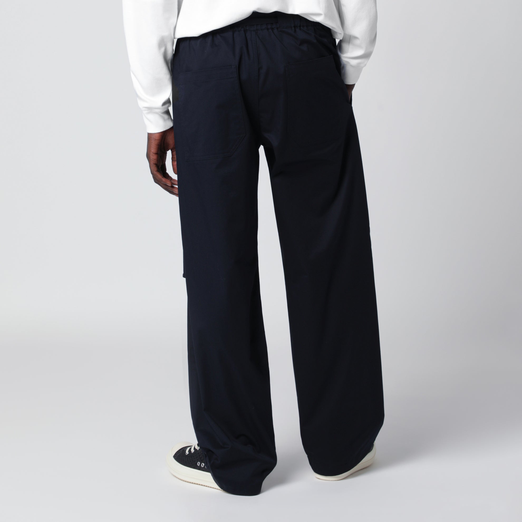 Jordan relaxed fit navy blue trousers