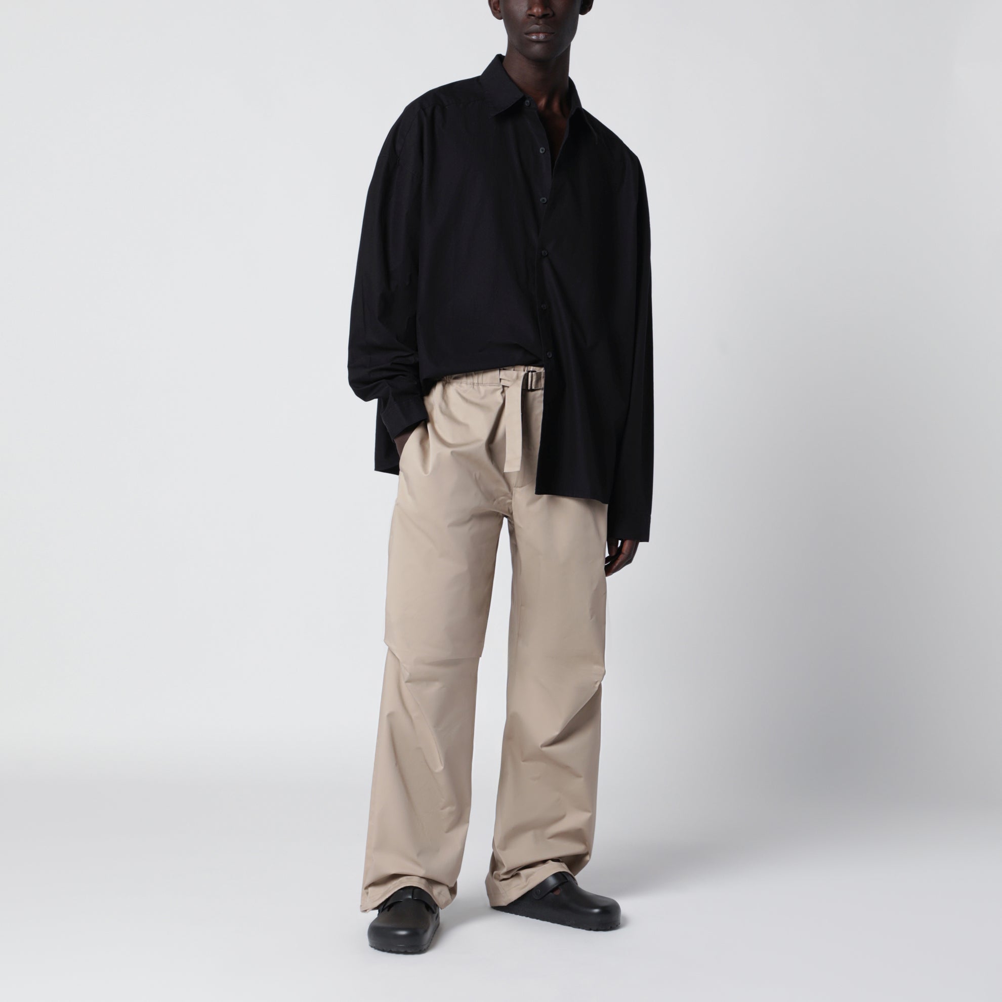Jordan relaxed fit taupe trousers