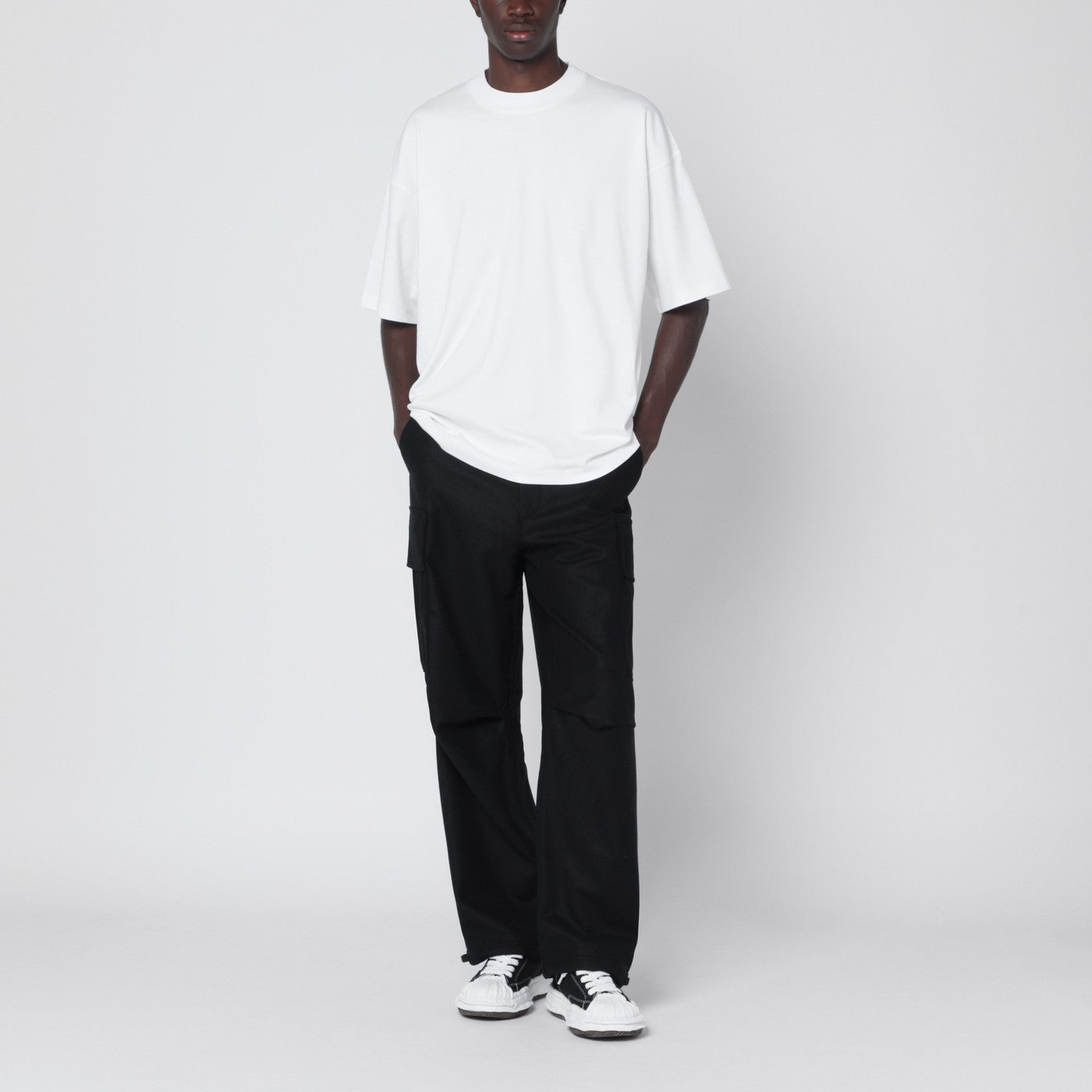 Pantalone cargo Saint nero in lana