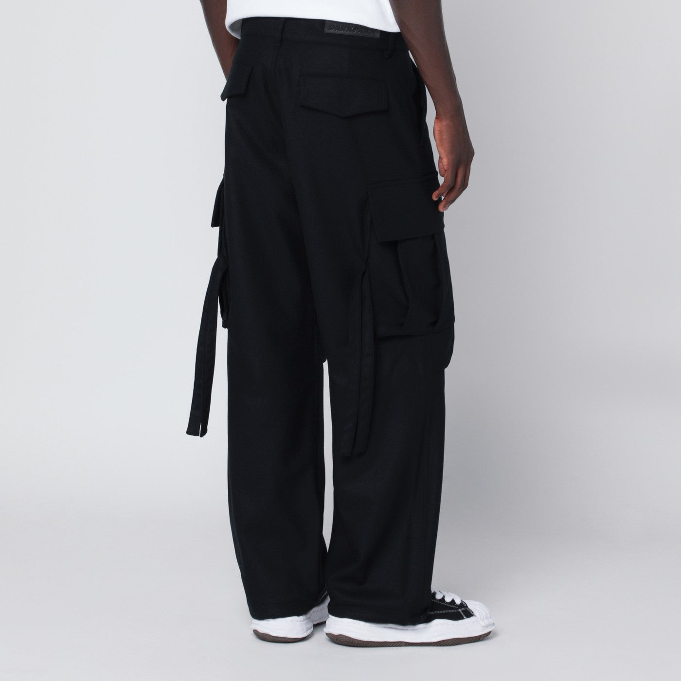Pantalone cargo Saint nero in lana