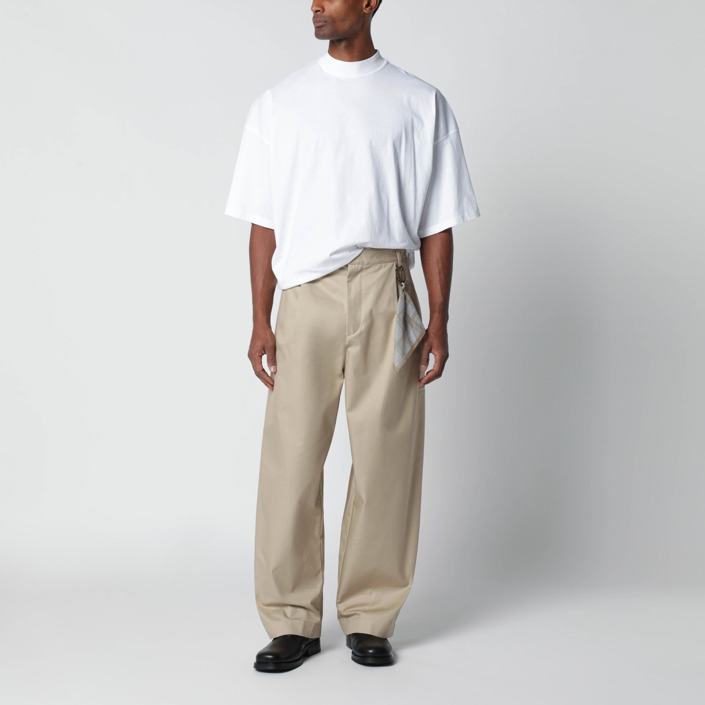Pantaloni beige in cotone