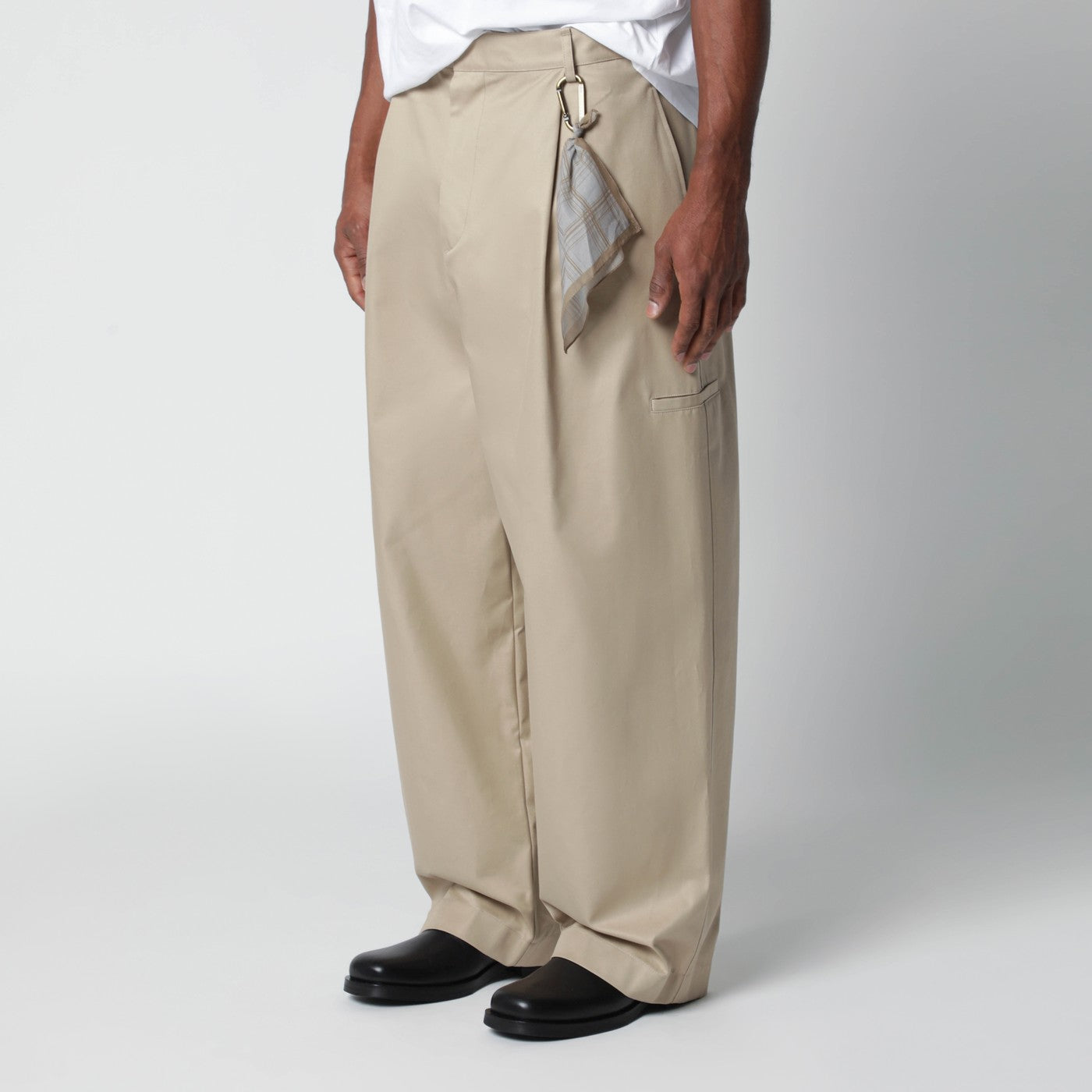 Pantaloni beige in cotone