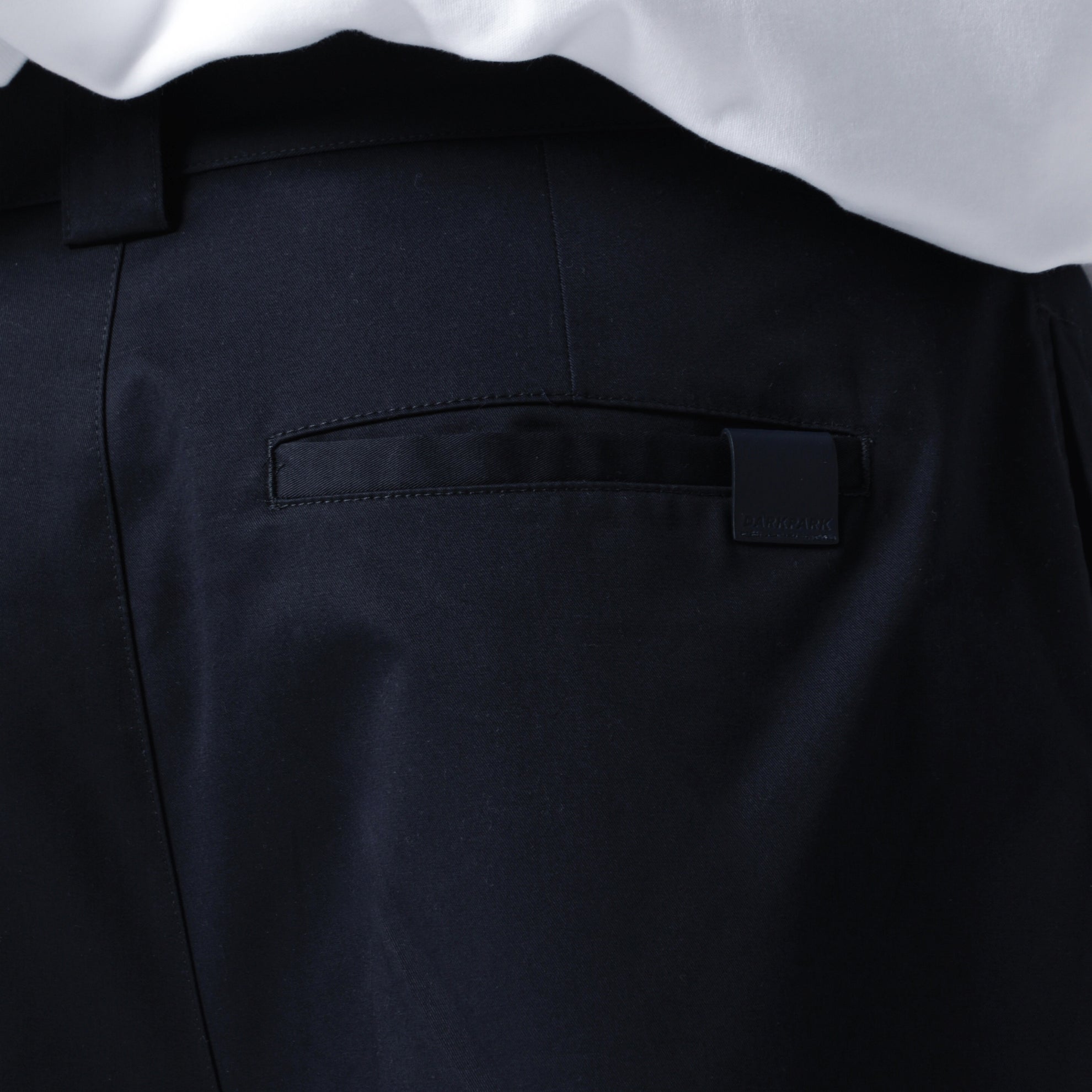 Denis navy blue cotton bermuda shorts