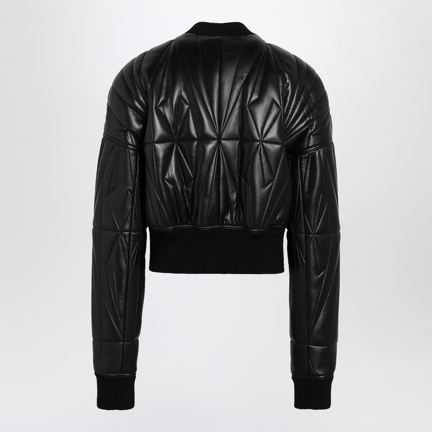 Piumino trapuntato con zip nero