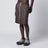 Shorts kilt avec cordon de serrage couleur boue