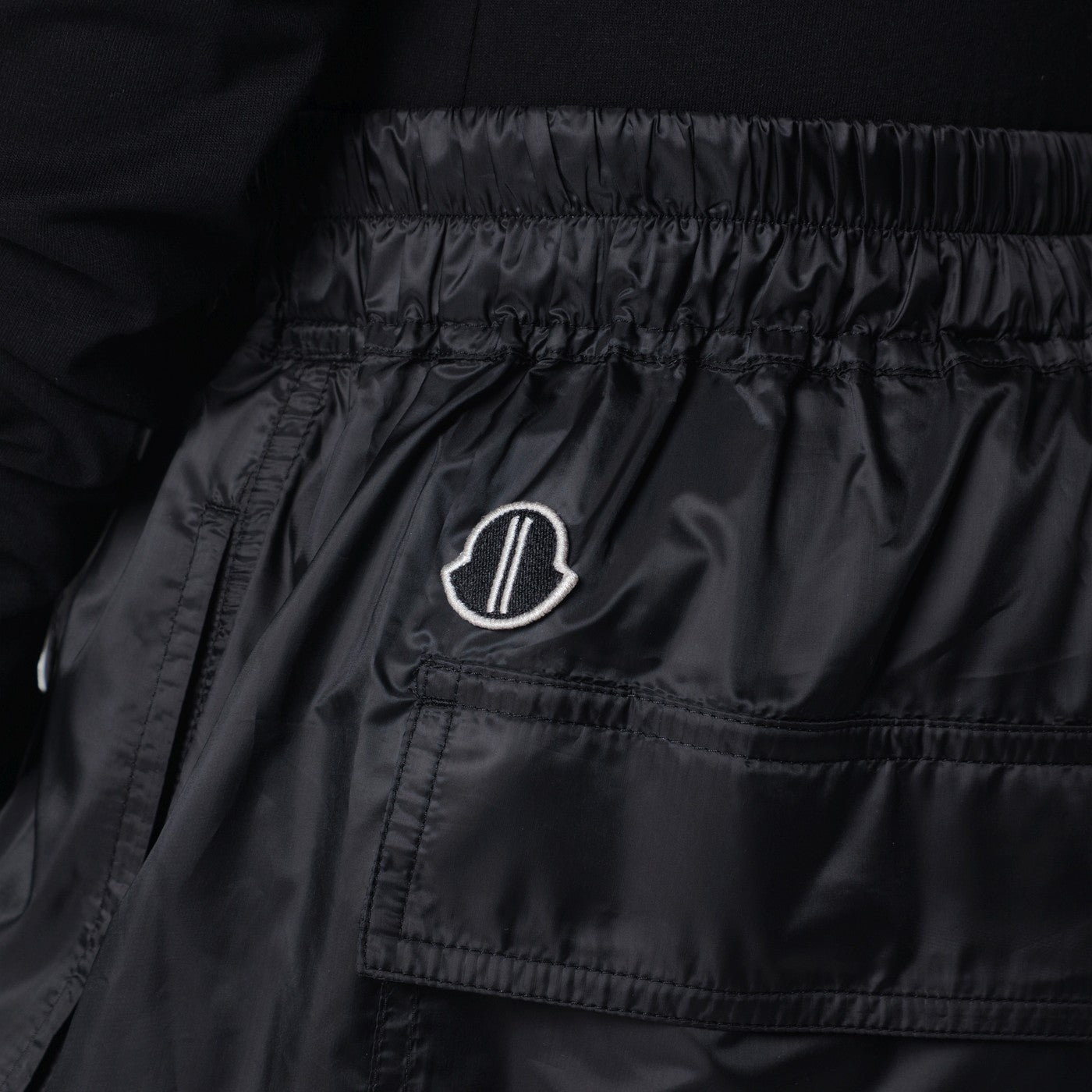 Black drawstring kilt Shorts