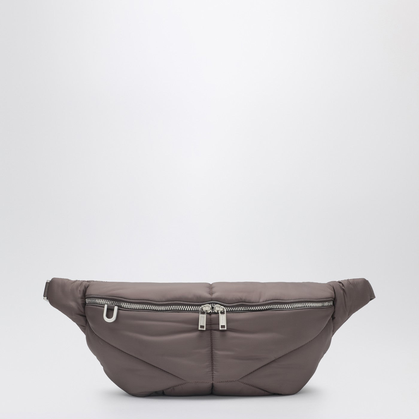 Quilted belt bag in mud color