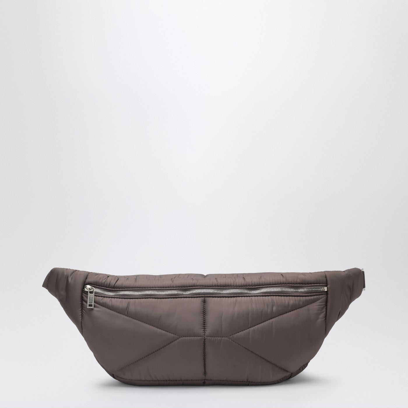 Quilted belt bag in mud color
