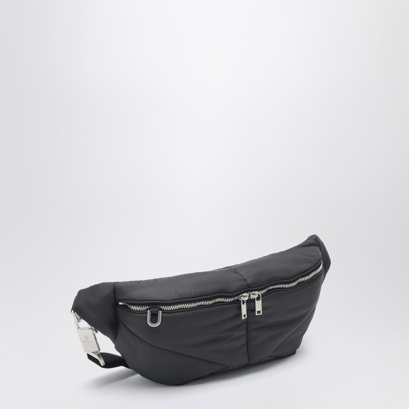Quilted belt bag in black