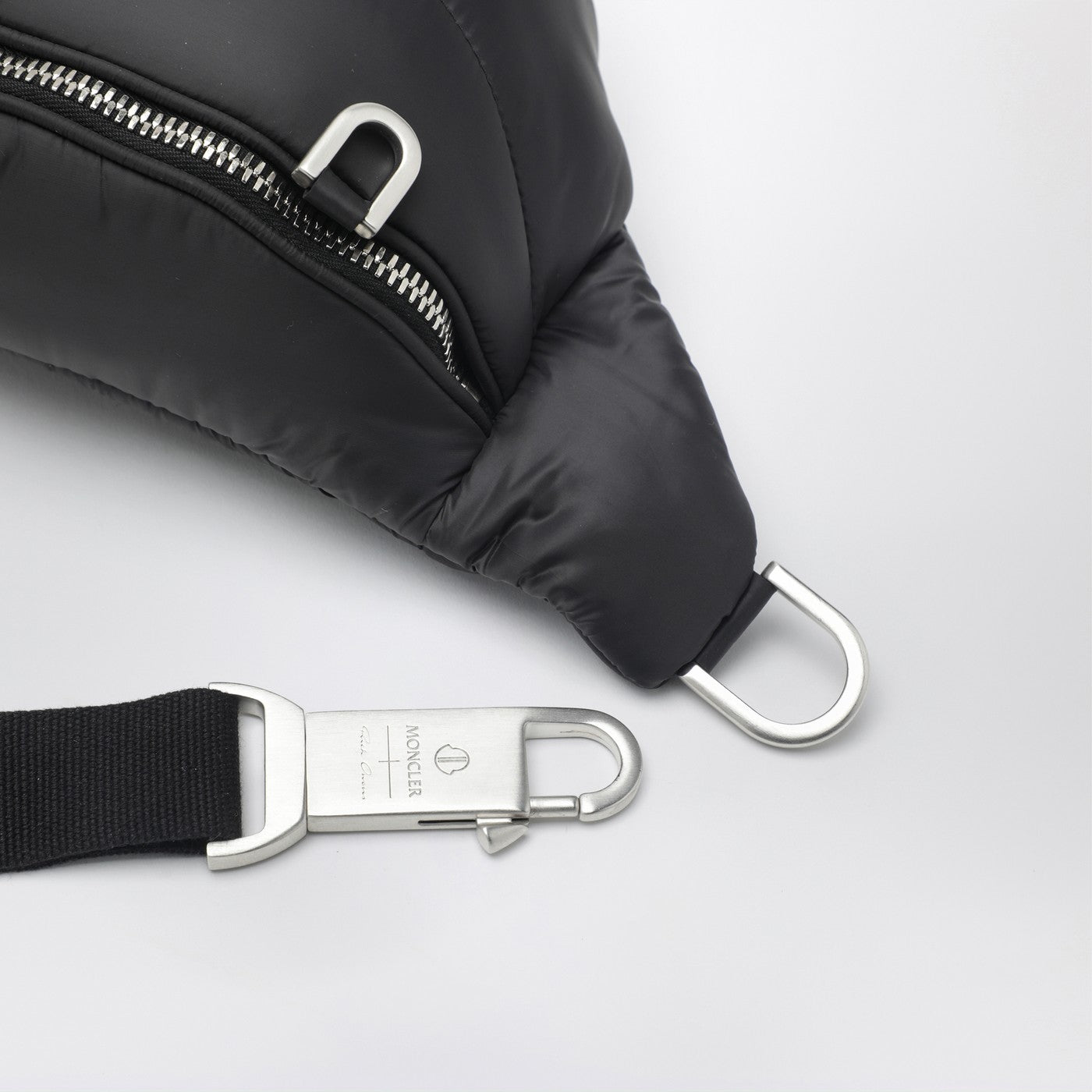 Quilted belt bag in black