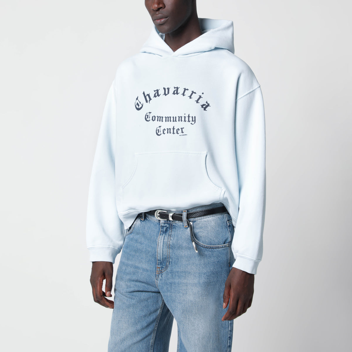 Sweat à capuche bleu en coton du centre communautaire Chavarria