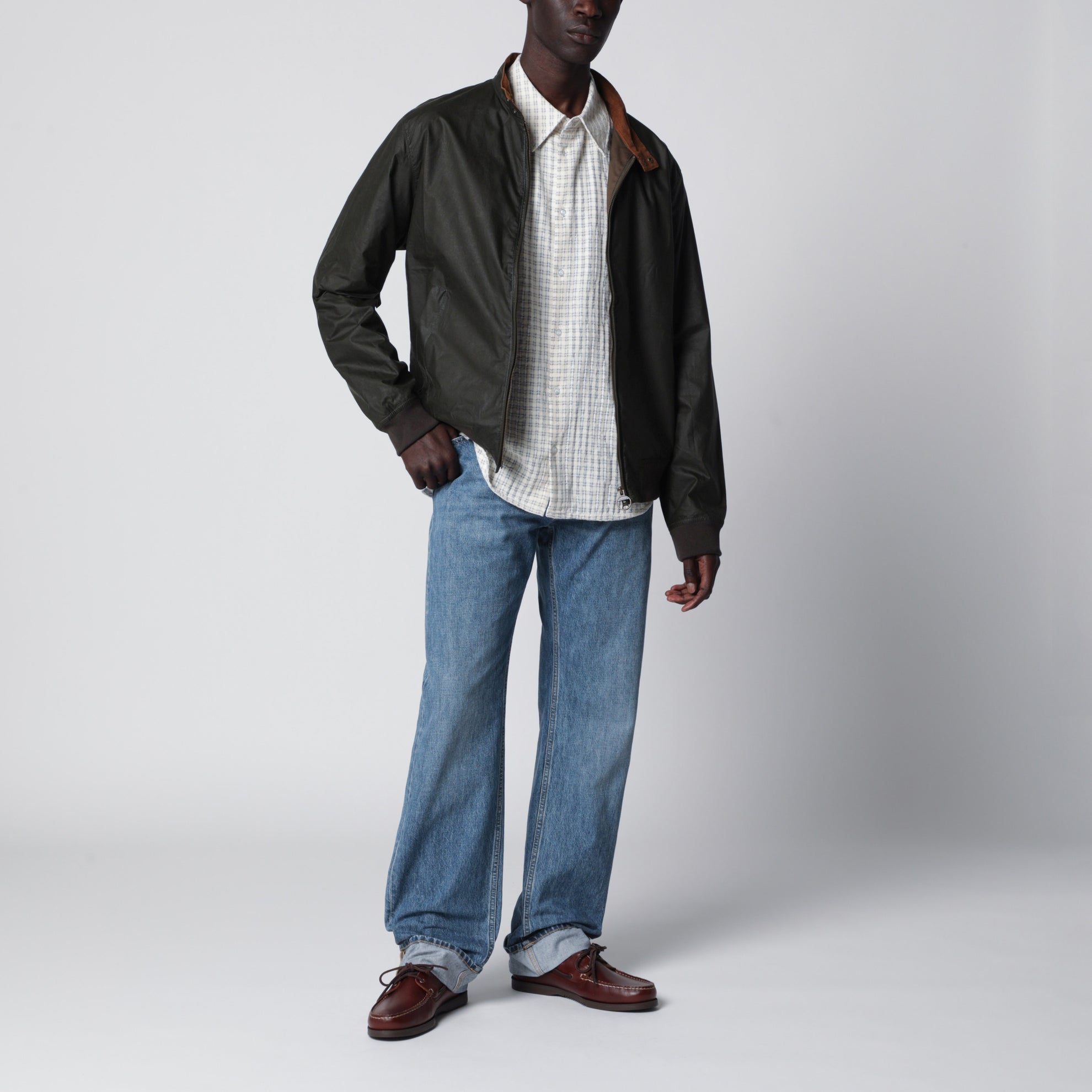 Olive green lightweight waxed Royston jacket