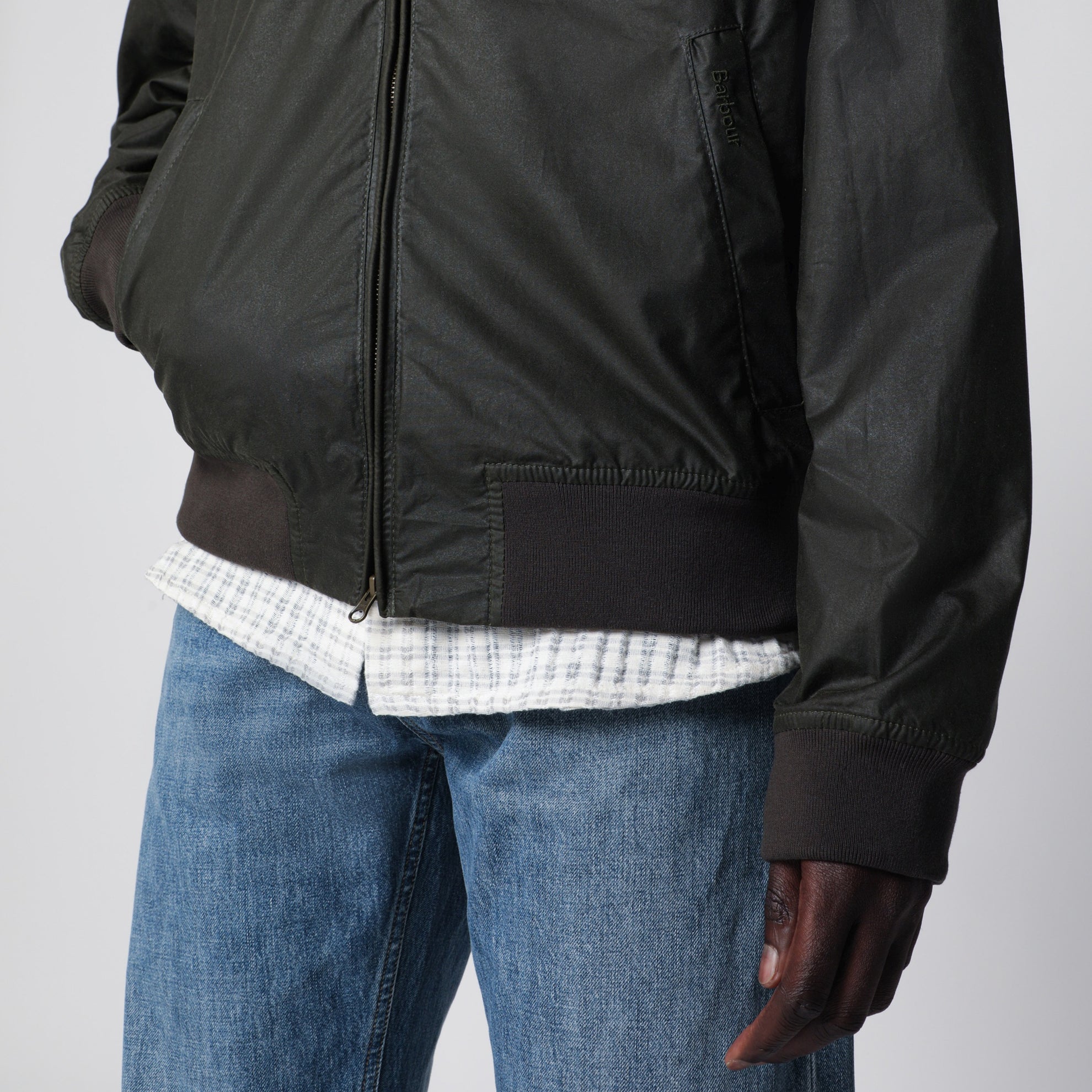 Olive green lightweight waxed Royston jacket