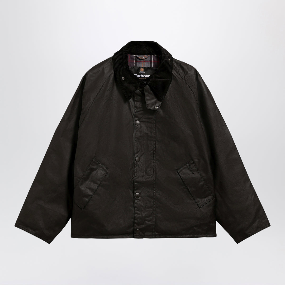 Schwarze gewachste OS Transport Jacke